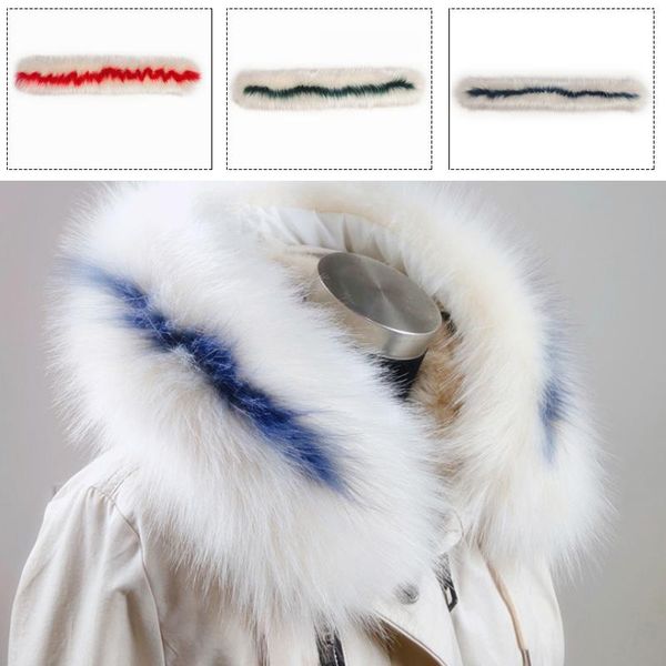 

scarves faux raccoon fur scarf winter women hood decor shawl multicolor fake coat collar jackets shawls, Blue;gray