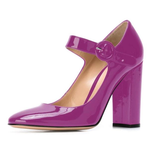 

dress shoes lovirs women's high heels pointed toe mary jane pumps 10cm thick heel elegant comfortable classic wedding 4-15, Black