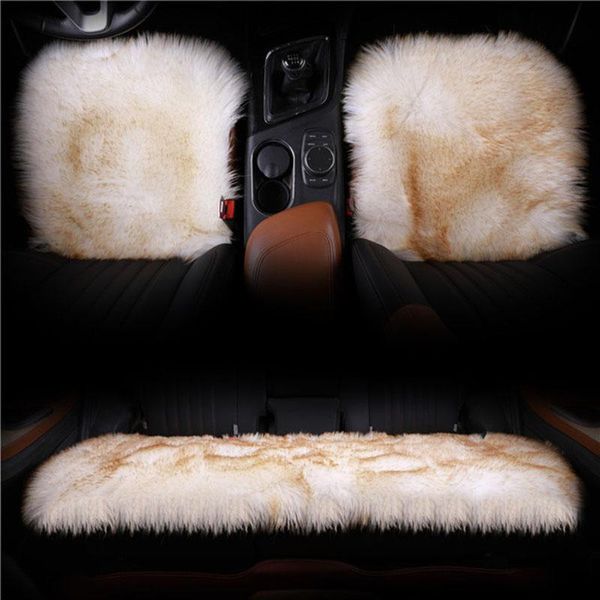 

car seat covers fiber faux auto seats cushion long plush winter warm mats universal