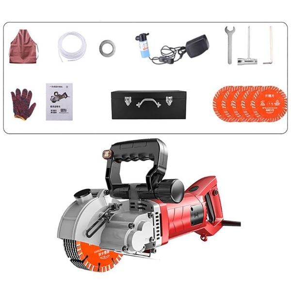 

power tool sets professional hydropower installation electric wall chaser concrete slotting grooving machine brick slot cutter 220v