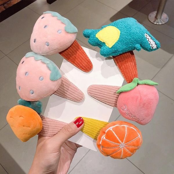 

hair accessories large cartoon doll cloth hairpin for face washing, Slivery;white