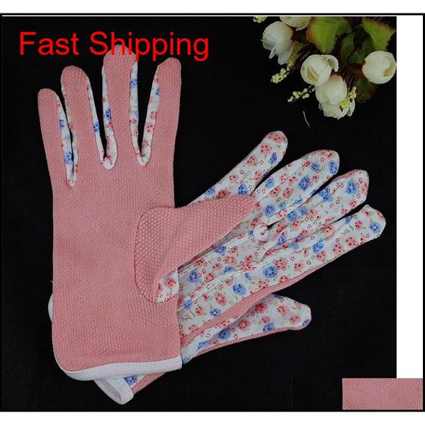 

100% cotton antiskid personal workplace safety soft jersey women gardening working gloves 4 colors fr qylmmx homes2007