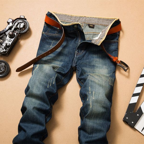 

2021 new slim man vintage stonewash ripped jeans men brand quality stretch denim trousers streetwear black blue l8r8, White;black
