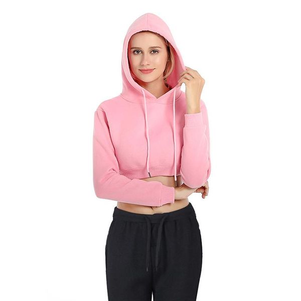 

Women's Two Piece Pants Women 2 Set Casual Sport Outfits Tracksuit Hooded Crop Sweatshirt+Sweatpants Jogger 2021 Autumn Fashion Sportswear, White