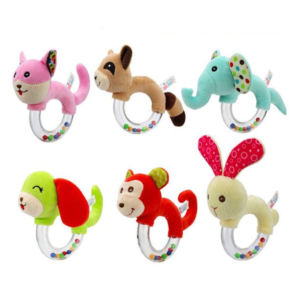 Teothers Teethers Design Bebê Chocalho Animal Mão Bels Pelúcia Brinquedos De Alta Qualidade Newbron Presente