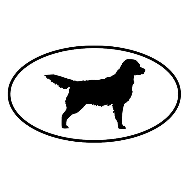 

12.7*7.1cm golden retriever dog car stickers cartoon fashion vinyl decal car styling accessories black/silver s1-0658