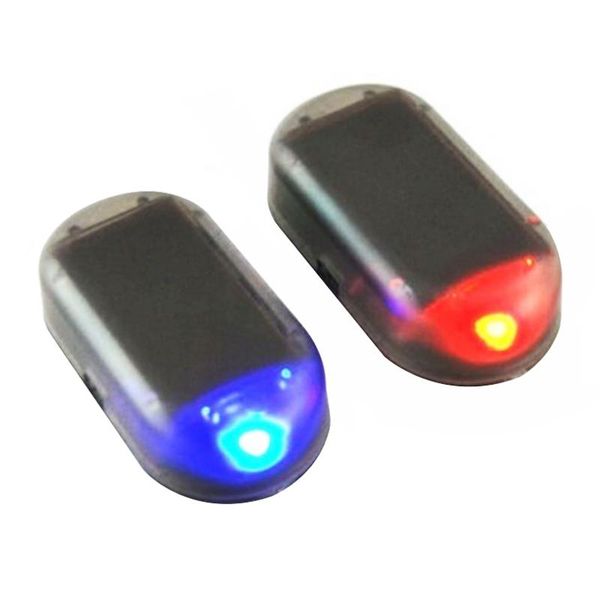 

emergency lights led warning light fake solar power alarm lamp security system theft flash blinking anti-theft caution car