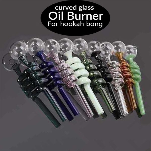 Quemador de aceite de vidrio Pipe Spring Bubblers Pyrex Oil nail 14cn longitud 30 mm Diámetro Ball Balancer Accesorios Fumar Accesorios para bong de agua