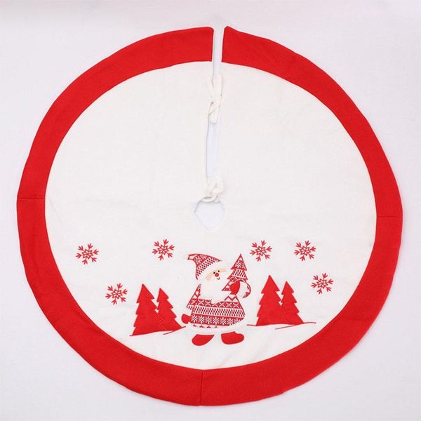 

christmas decorations 90cm white red tree skirt xmas floor mat ornaments decor base cover home party