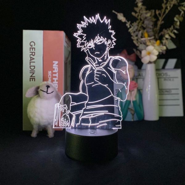 

night lights bakugo figure led light club my hero academia anime 3d table lamp teenager kid fans gift room decor nightlight app control