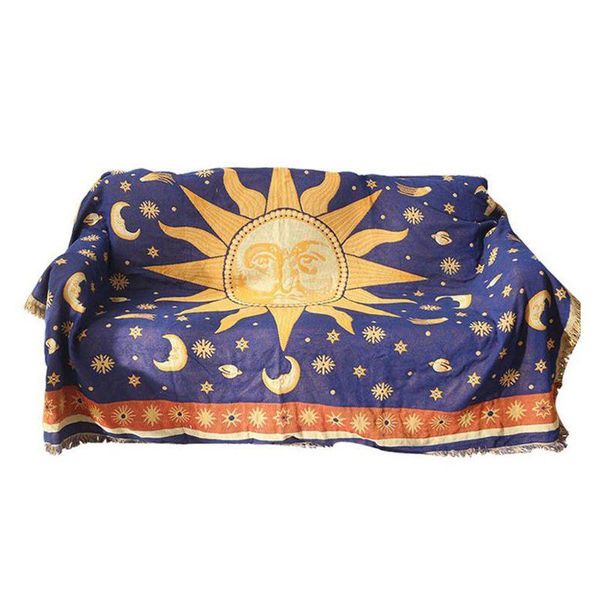 

blankets h051 sun moon stars cotton woven throw blanket sofa towel warm slipcover
