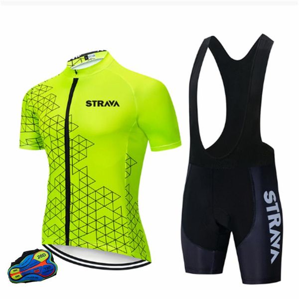 

racing sets 2021 summer cycling jersey set strava maillot ropa ciclismo bicycle clothing mtb bike clothes uniform, Black;blue