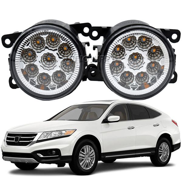 

2pcs/lot car styling 9-pieces led fog light lamp for honda crosstour 2013 2014 2015 h11 12v fog lights assembly drl