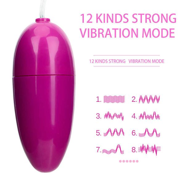Usb Double Vibrating Eggs 12 Frequenza Multispeed G Spot Vibratore Single / double Sex Toys Per donne Prodotti per adulti Impermeabile P0816