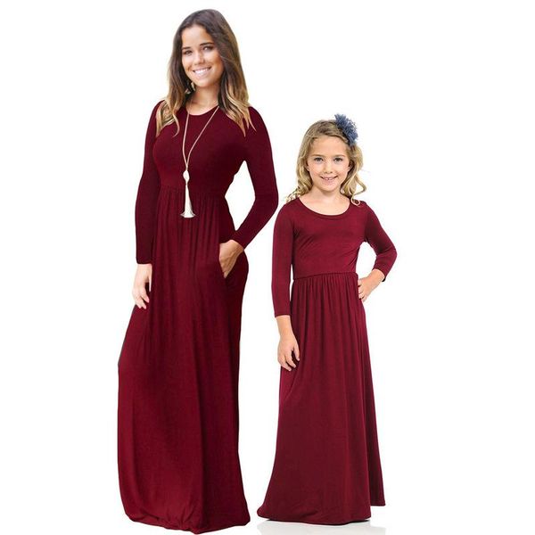

maternity dresses family matching clothes maxi gown long sleeve solid fitted sheath pregnancy dress po shoot plus size, White