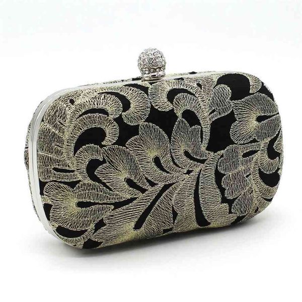 

new diamond inlaid round bead head lace banquet dinner chain bag