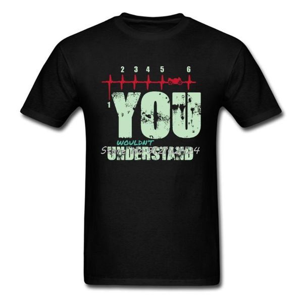 

men's t-shirts heartbeat motorcycle 1n23456 cool t shirts vintage motor tshirt shift gear you wouldn't understand daddy father mot, White;black