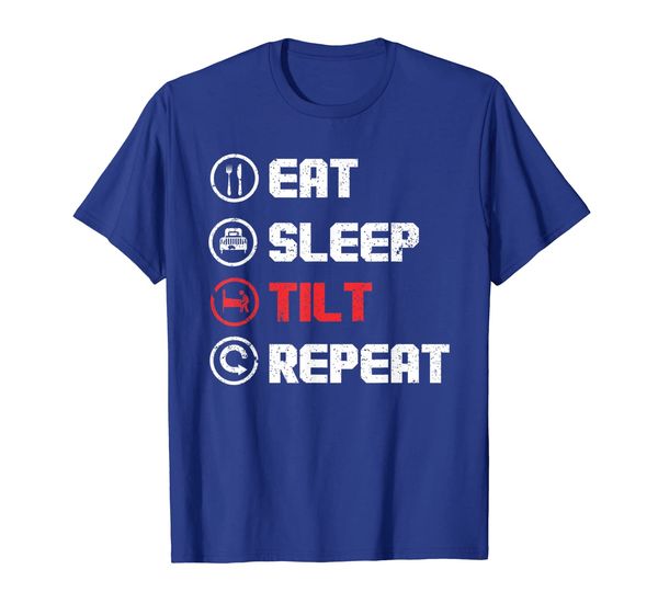 

eat sleep tilt repeat arcade machine pinball wizard t shirt, White;black