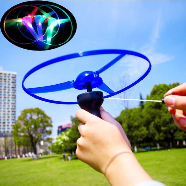 

wholesale t light-emitting cable saucer outdoor toy ufo flying fairy led flash bamboo dragonfly