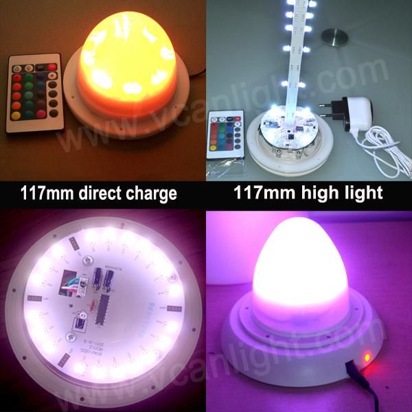 

bulbs 10pcs dhl factory 38leds rgbw wedding decoration remote control multi-color led base lights for vases