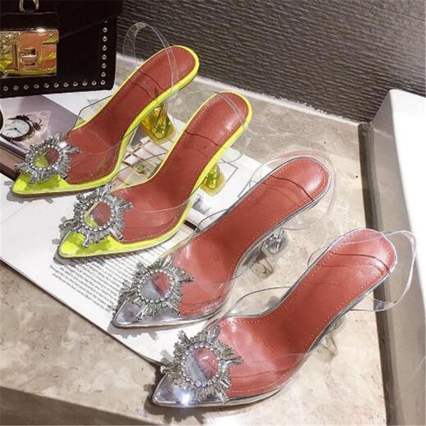 

women sandals sequined cloth slip on 8cm thin heels high heels pointed toe rhinestones shallow sandal for women shoes size 35-42, Black