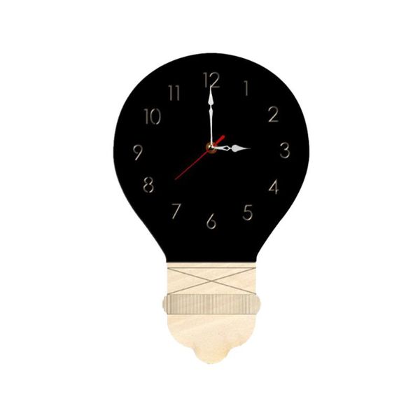 

wall clocks creative quiet bulb clock cartoon acrylic watch silent diy home decor for children's room living bedr
