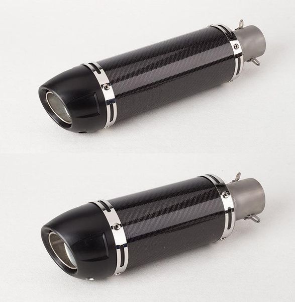 

motorcycle exhaust system 51mm universal moto pipe carbon fiber for fz1 mt09 z1000 sv650 r6 r15 leovince