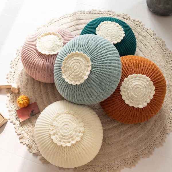 

cushion/decorative pillow nordic small fresh personality handmade pumpkin knitted round children's toy model decorative cushion