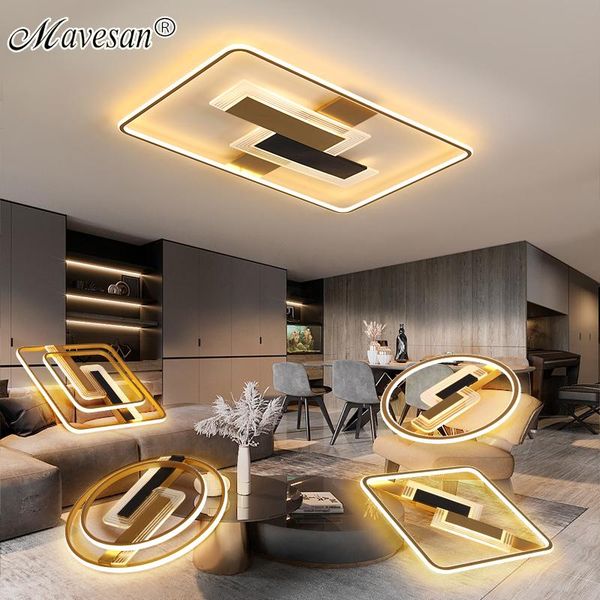 

ceiling lights black gold design led light lighting for living room dining bedrooom kitchen auditorium loft apply to ac90-260v
