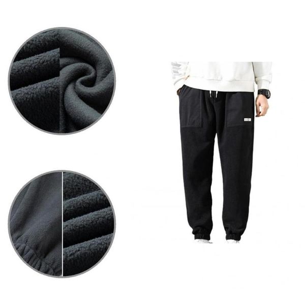 

men's pants ankle banded soft casual autumn trousers for work sweatpants, Black