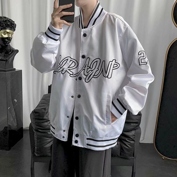 

oversized men's baseball uniform black bomber women's loose spring/fall-style hong kong korean high street jacket aocw, Black;brown