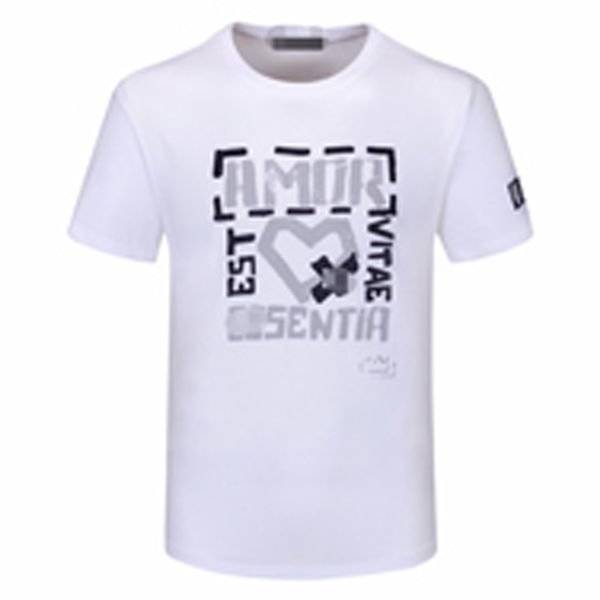 

yn9 luxury men's t-shirt bermuda european hip-hop printed short-sleeved t-shirt summer new casual round neck cotton men's shirt, White;black