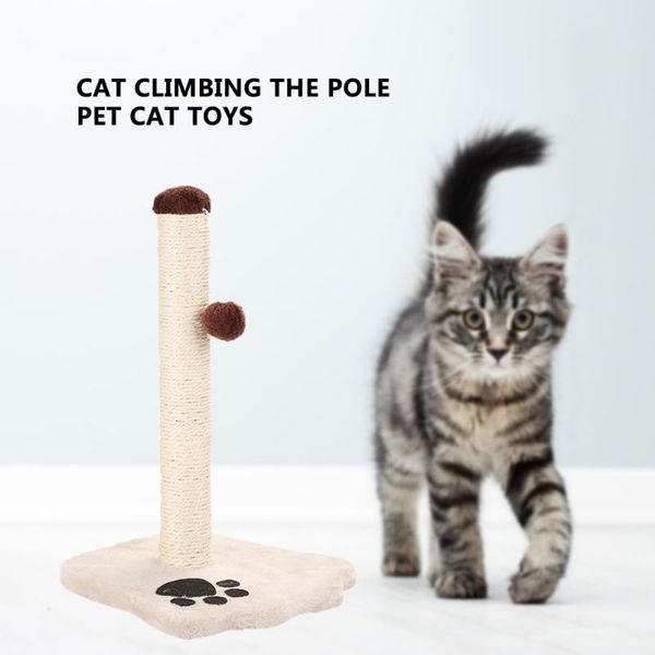 

cat toys pet beige sisal trapped with ball toy kitten claw care detachable scratcher rolling tunnel interactive training toys#22