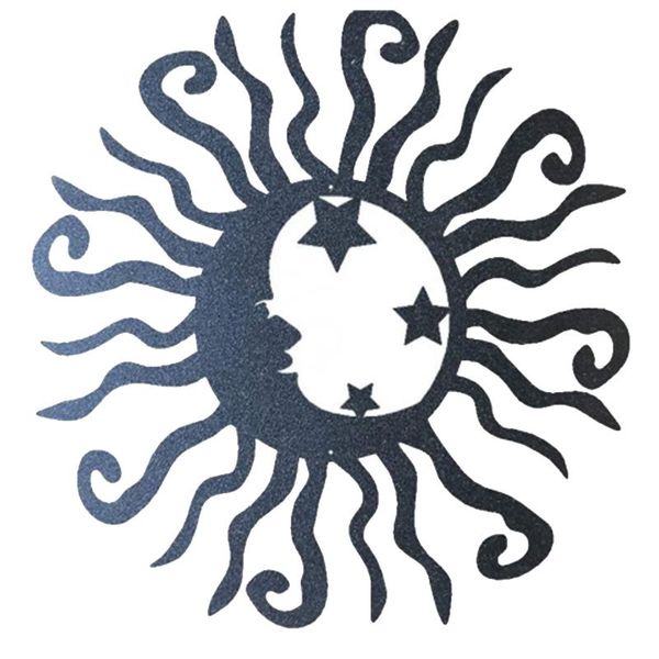 

decorative objects & figurines metal ornament artwork carving iron art fence living room home decor wall hanging indoor outdoor porch moon s