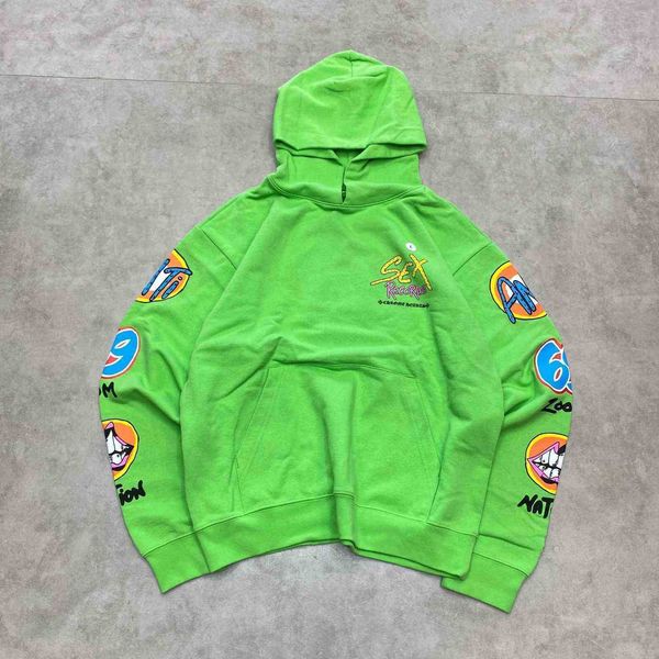 

hearts chrome crosin matty boy records graffiti print hoodie onue, Black