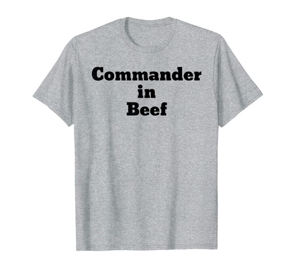 

commander in beef. sultan of steak, general of gastronomy t-shirt, White;black