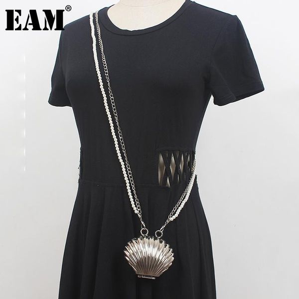 

belts [eam] women shell shaped pearl spliced casual personality accessories fashion tide all-match spring autumn 2021 1dd10000, Black;brown