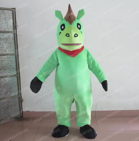 Хэллоуин зеленый костюм костюм талисмана высочайшее качество мультипликационный персонаж наряды взрослых размер рождественские открытый тема вечеринка взрослых наряд