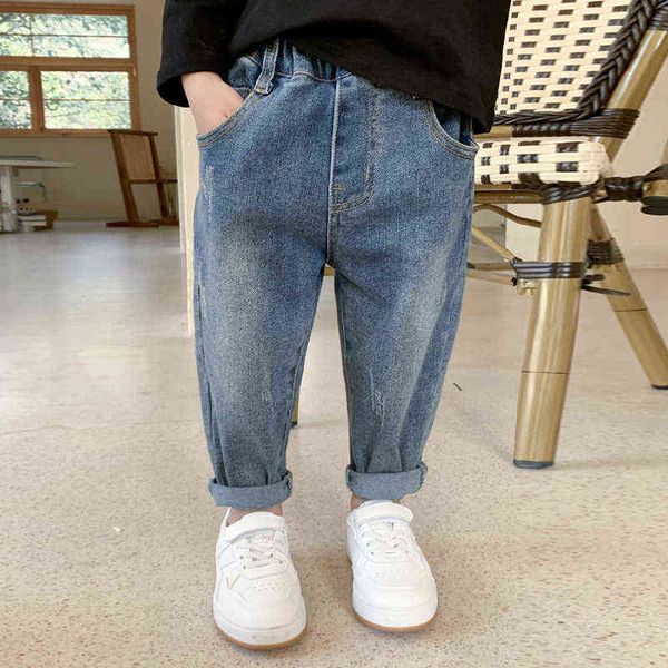 

3-11 years kids jeans trousers clothing boy jeans children denim pants spring autumn baby boy long pants young's trousers g1220, Blue