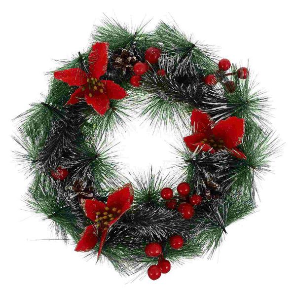 

decorative flowers & wreaths 1pc xmas wreath festival artificial pendant door