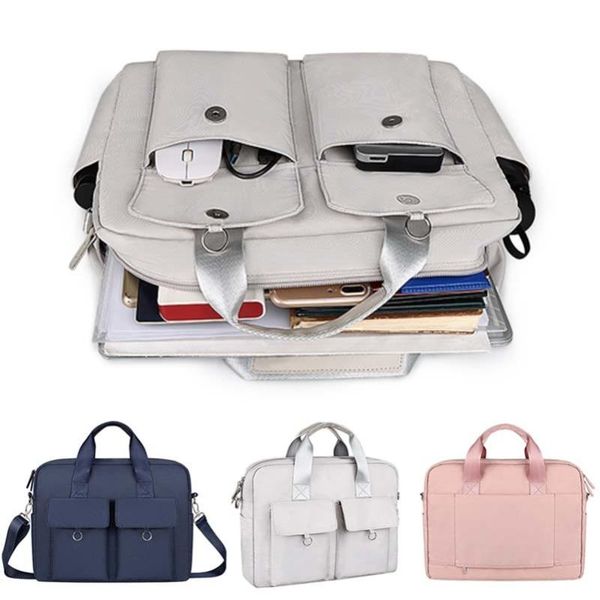 

briefcases multi-poet lapbag for women men computer shoulder crossbody handbag briefcase bags documents man's travel busin