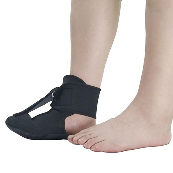 

ankle support toe valgus adjustable plantar fasciitis night foot splint drop ortic brace elastic dorsal health care, Blue;black