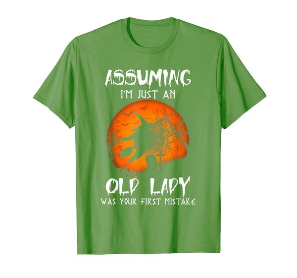 

assuming i'm just an old lady was your first mistake witch t, White;black