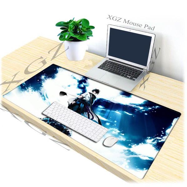 

mouse pads & wrist rests xgz anime blue sky boy large size game pad rubber pc computer player desk mat lock-edge cs haha dota