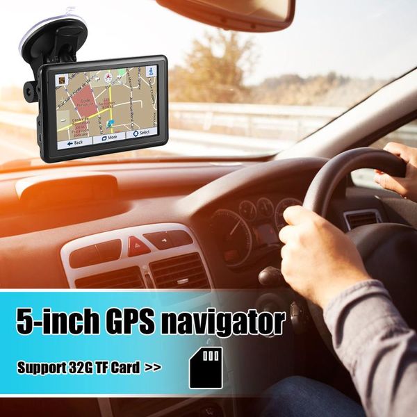

car gps & accessories portable navigation 5 inch 4gb tft truck navigator with stand vehicle accurate electronics