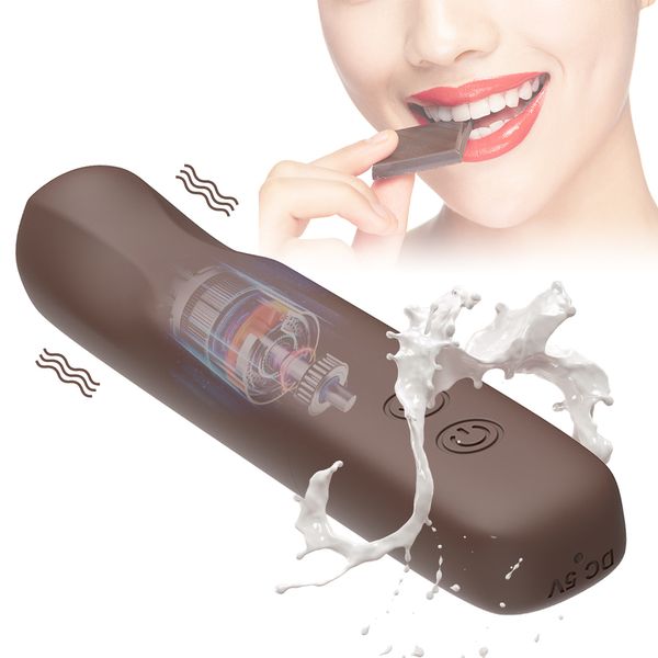 Massagem Chocolate-shaped Dildo Vibrador Adulto Produtos Magic Wand Masturbador Masturbador G-Spot Vagina Estimulador Pussy Sexo Brinquedos para Casal