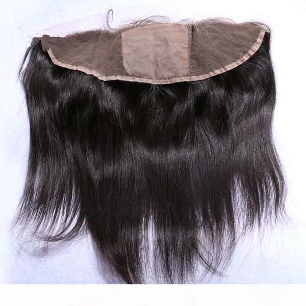 

virgin peruvian silk base lace frontal with baby hair silky straight silk 13x4 ear to ear lace frontal closure, Black;brown