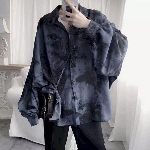 

men's casual shirts men's korean shirt non iron treatment cardigan long sleeve youth fashion lapel, White;black