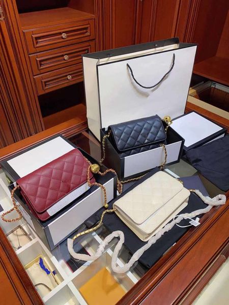 

luxury sweet wind bag 2020 new goatskin ladies baoling lattice chain joker one shoulder oblique satchel mini small package