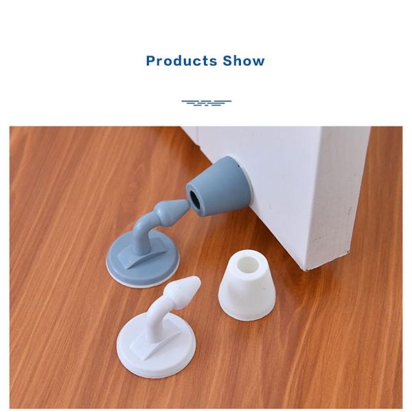 

door catches & closers mute non-punch silicone wall absorption anti-bump holder gear gate resistance 4pcs